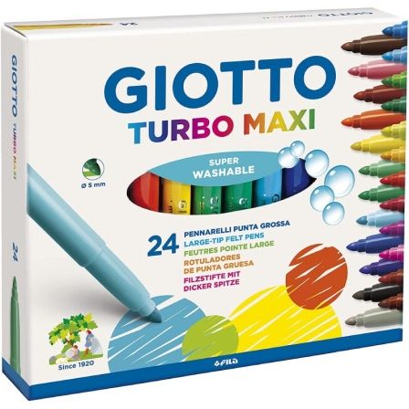 Giotto Turbo Maxi Estuche de 24 Rotuladores Multicolor Giotto Turbo Maxi Estuche de 24 Rotuladores Multicolor